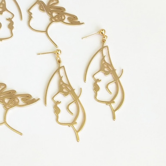 Urban Outfitters Jewelry - Minimalist Art Portrait Drop Earrings